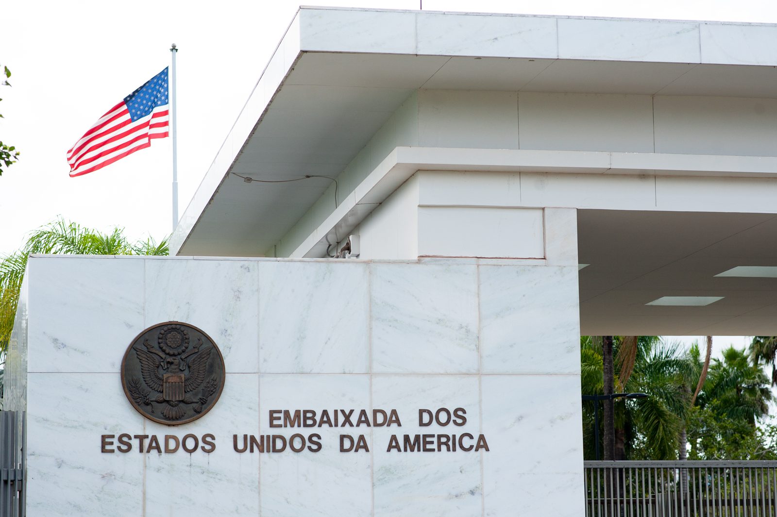 Fachada de la embajada de Estados Unidos en Brasilia, imagen de archivo
