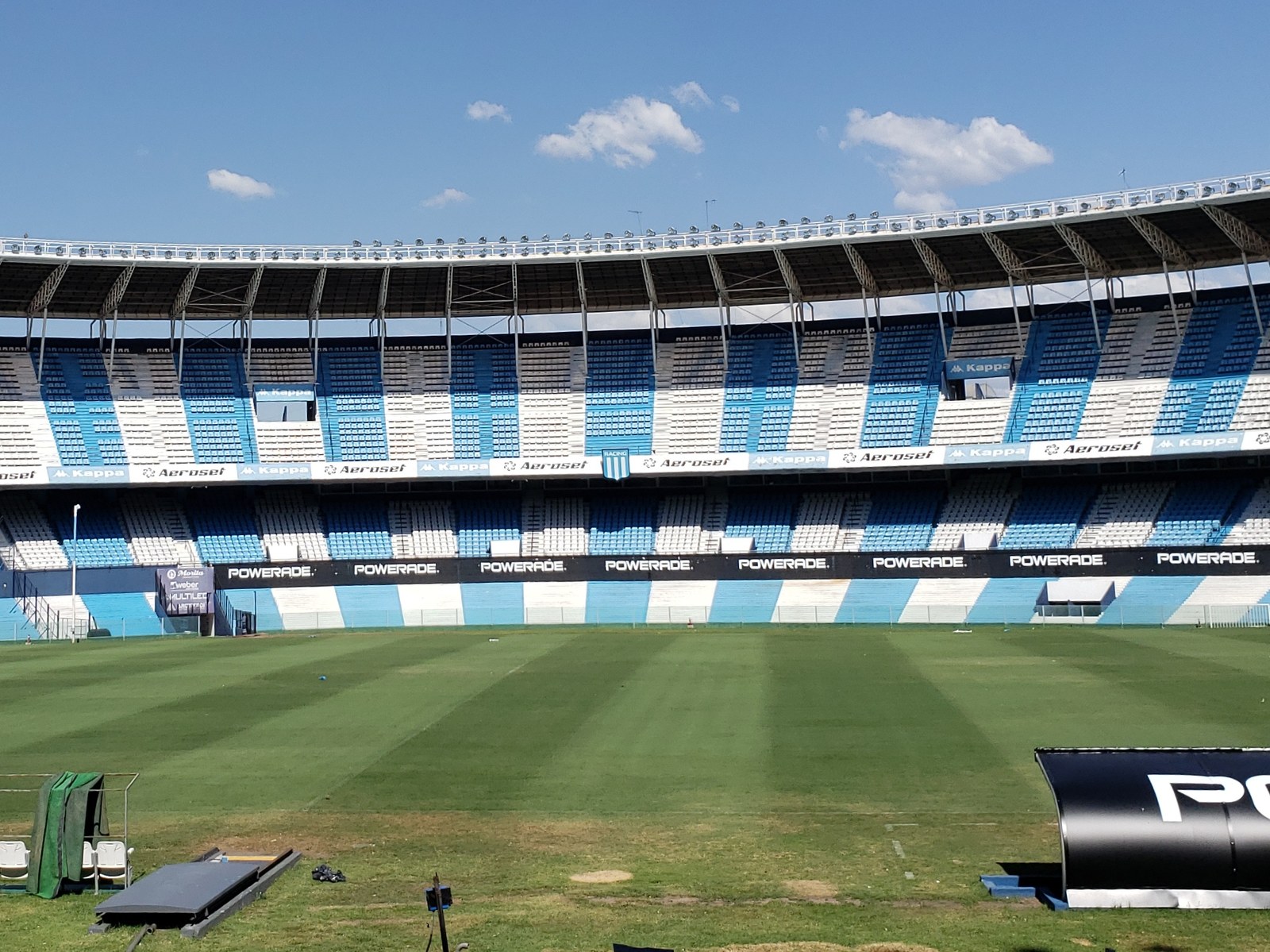 Vista del estadio Presidente Perón, conocido como el Cilindro de Avellaneda, cancha de Racing Club