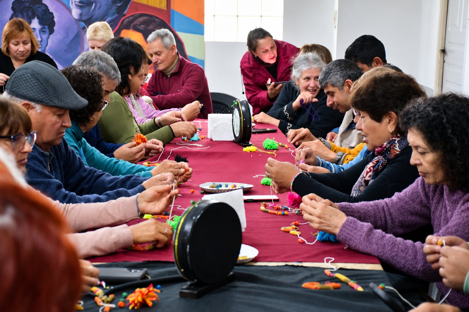 Vecinos en una actividad del museo de Florencio Varela que recibirá el festival de Stop Motion