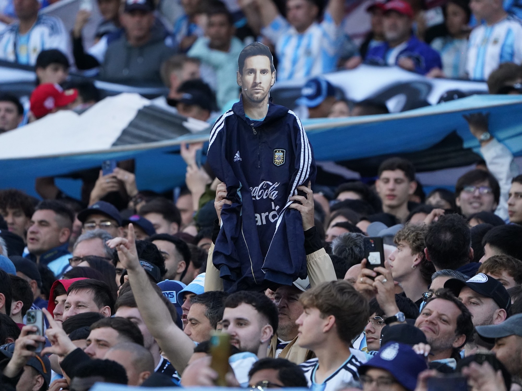 Tribunas del Monumental en la previa de la despedida de Messi